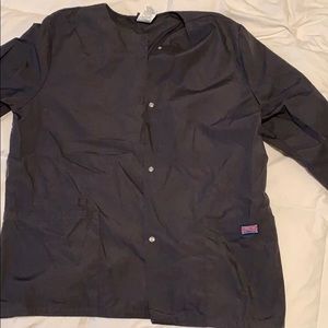 Dark grey scrub jacket